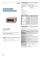 AUTONICS MINI T3/T4 CATALOG T3/T4 SERIES: 1-CHANNEL DIGITAL TEMPERATURE INDICATORS